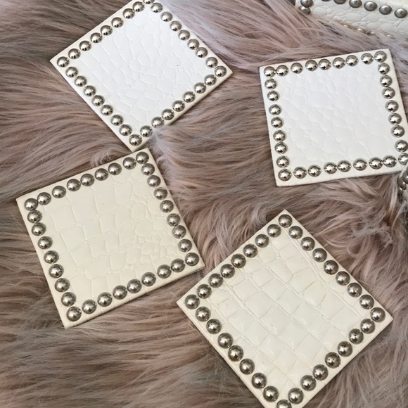 Z Gallerie Accents Z Gallerie Faux Croc Studded Coasters Poshmark
